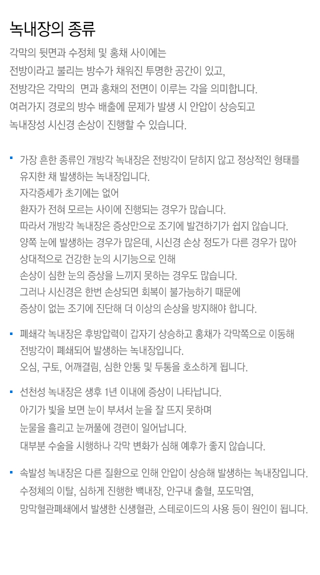 녹내장 종류